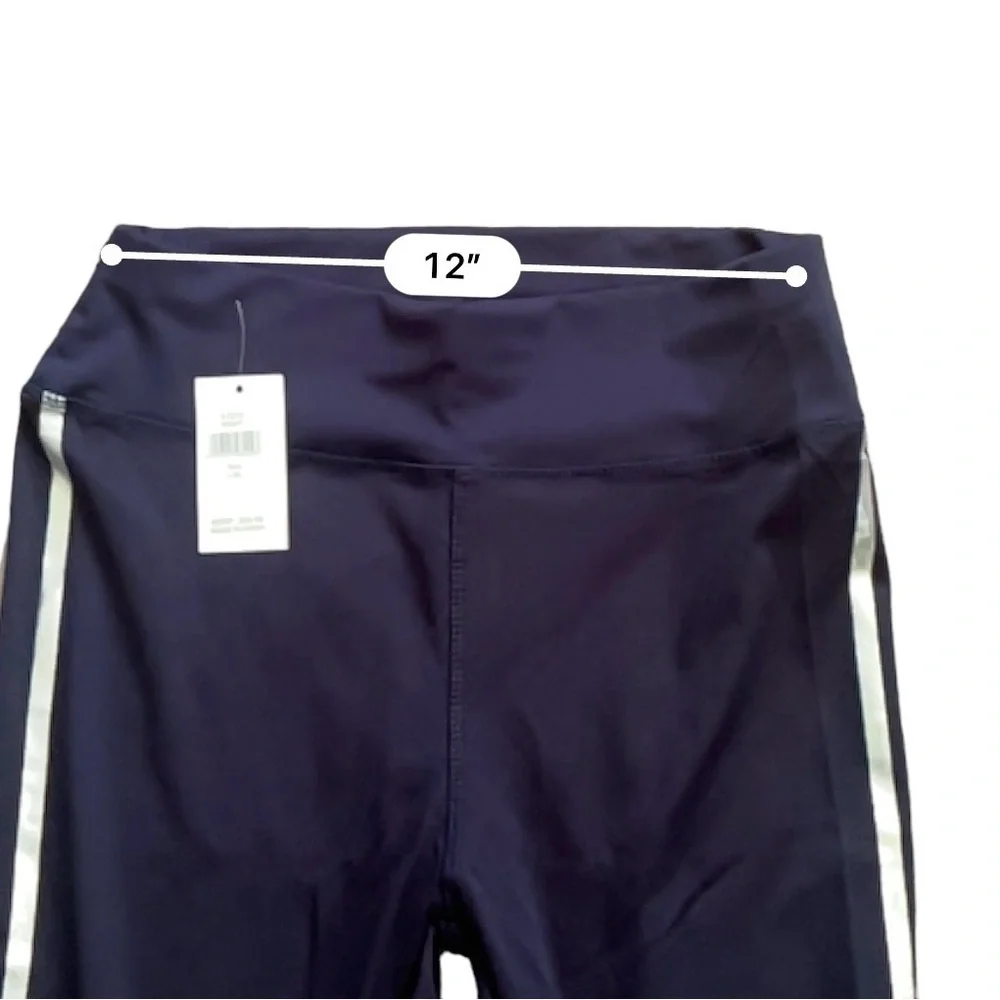 LYDAA activewear joggers navy blue stretch side stripes Dallas NWT Women L/XL